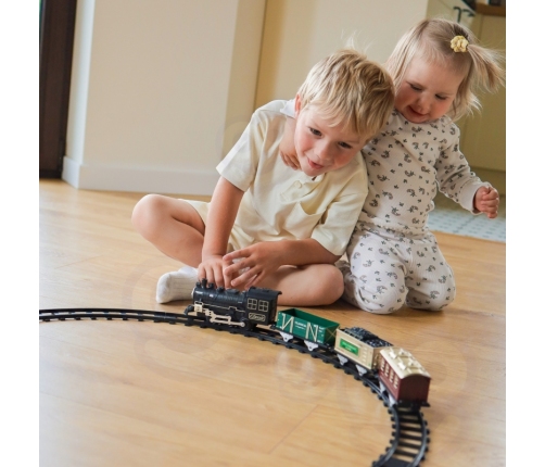 WOOPIE Klasyczny Pociąg Parowy Lokomotywa Tor XXL