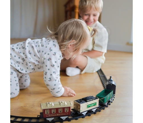 WOOPIE Klasyczny Pociąg Parowy Lokomotywa Tor XXL