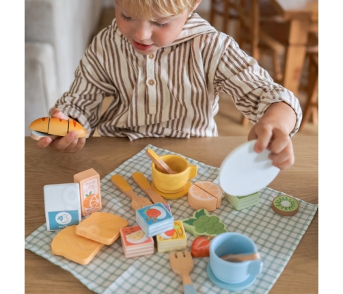 TOOKY TOY Zestaw Piknikowy Owoce do Krojenia Zestaw Śniadaniow