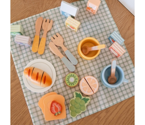 TOOKY TOY Zestaw Piknikowy Owoce do Krojenia Zestaw Śniadaniow