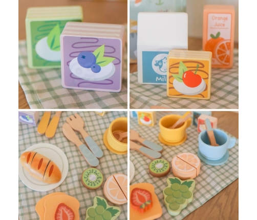 TOOKY TOY Zestaw Piknikowy Owoce do Krojenia Zestaw Śniadaniow