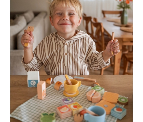 TOOKY TOY Zestaw Piknikowy Owoce do Krojenia Zestaw Śniadaniow