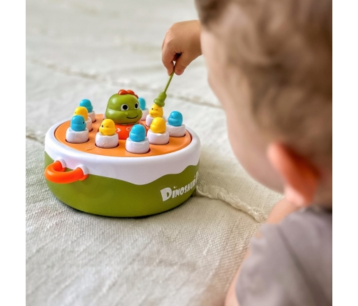 WOOPIE Gra Zręcznościowa Łowienie Dinozaurów 2w1 Katapulta