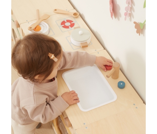 VIGA PolarB Drewniany Zestaw Kuchenny XL Pralka Kuchenka Zmywarka