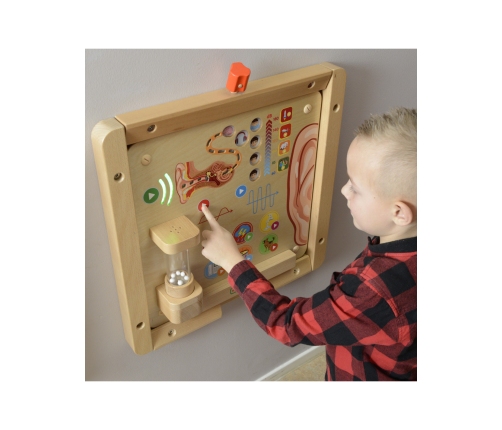 MASTERKIDZ Tablica Edukacyjna Zmysł Słuchu Montessori