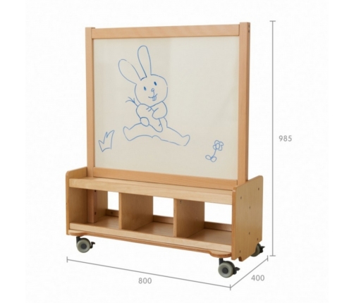 Masterkidz Двусторонняя магнитная доска с ящиками