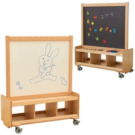 Masterkidz Двусторонняя магнитная доска с ящиками