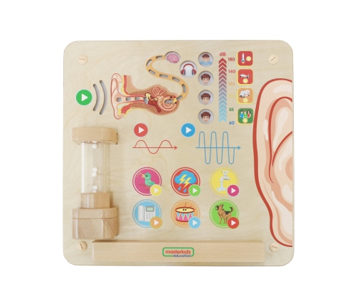 MASTERKIDZ Tablica Edukacyjna Zmysł Słuchu Montessori