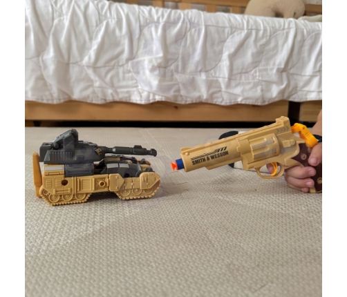 WOOPIE Zestaw 3w1 Robot Transformujący Czołg i Wyrzutnia na Strzałki