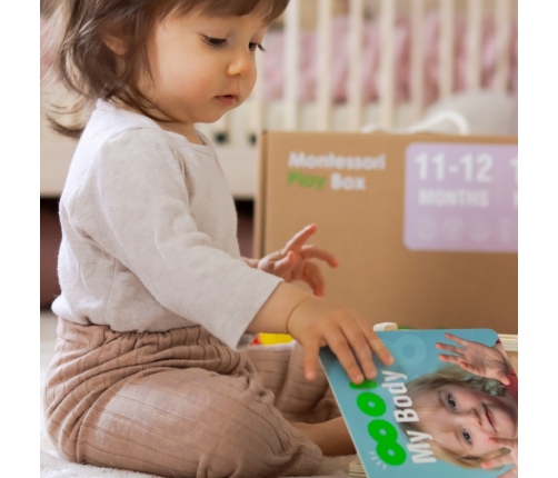 TOOKY TOY Box Pudełko XXL Montessori Edukacyjne 5w1 Sensoryczne 11-12 Mies