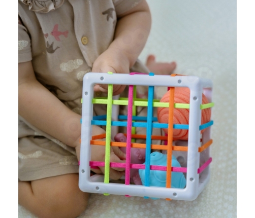 WOOPIE BABY Elastyczna Kostka Sensoryczna Sorter dla Dzieci Zwariowane Kształty 5 el.