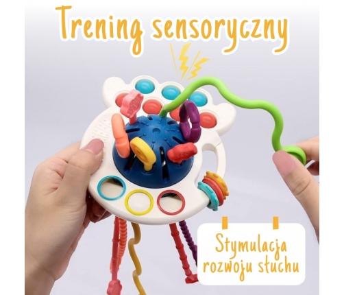 WOOPIE BABY Zabawka Sensoryczna Montessori Gryzak Wielofunkcyjny 0+