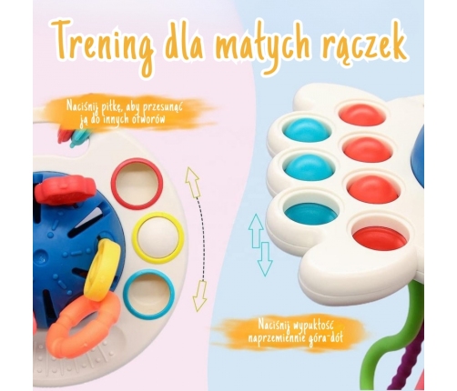 WOOPIE BABY Zabawka Sensoryczna Montessori Gryzak Wielofunkcyjny 0+