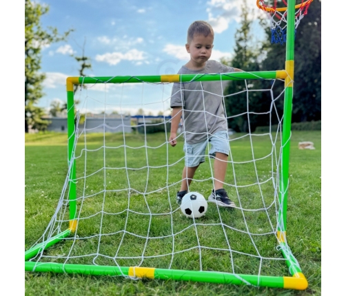 WOOPIE Zestaw 2w1 Koszykówka Bramka do Piłki Nożnej+ Piłki