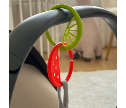 WOOPIE BABY Zabawka Sensoryczna Gryzaki dla Niemowląt Zawieszki Owoce Łańcuszek 4 el.