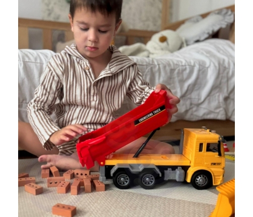 WOOPIE Wywrotka Budowlana w Skali 1:12 Efekty Świetlne Dźwiękowe