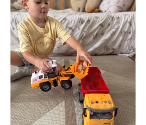 WOOPIE Wywrotka Budowlana w Skali 1:12 Efekty Świetlne Dźwiękowe