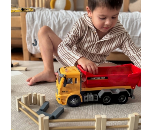 WOOPIE Wywrotka Budowlana w Skali 1:12 Efekty Świetlne Dźwiękowe