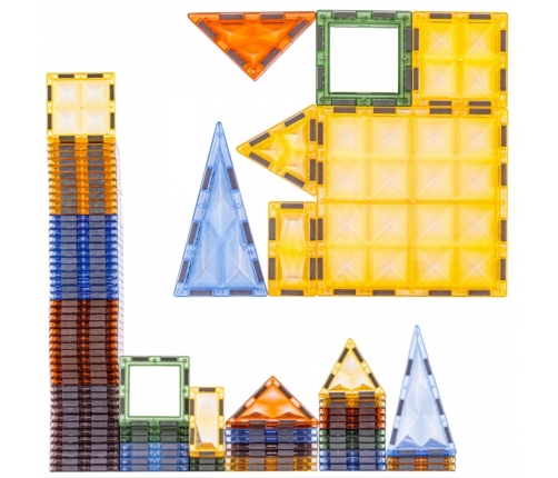 WOOPIE Klocki Magnetyczne Konstrukcyjne Świecące 3D Park Dinozaurów 124el.