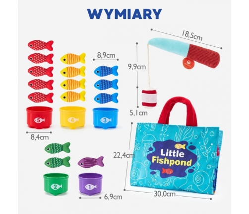 WOOPIE Zestaw Małego Wędkarza Nauka Liczenia 22 El.