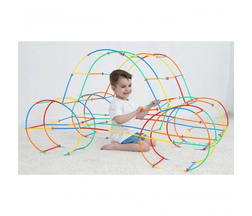 WOOPIE Klocki Konstrukcyjne Świecące Słomki 400 szt.