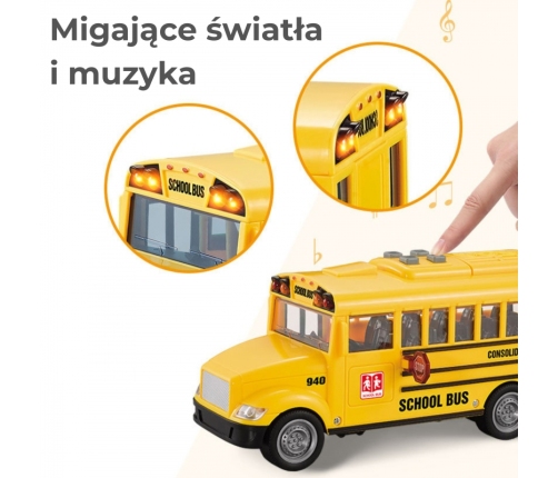 WOOPIE Autobus Szkolny Interaktywny Elektryczny 1:20