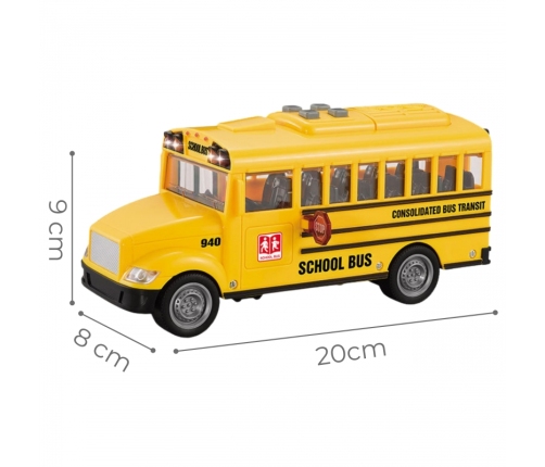 WOOPIE Autobus Szkolny Interaktywny Elektryczny 1:20