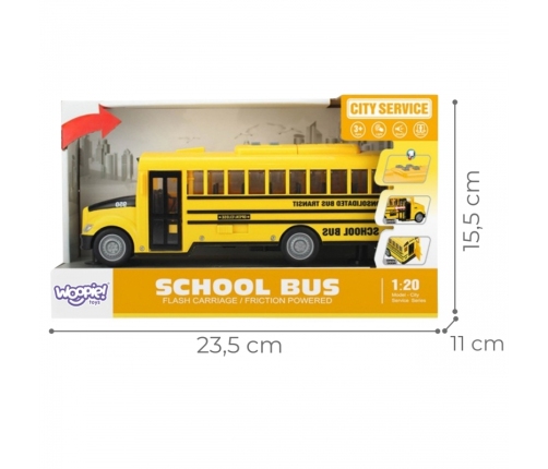 WOOPIE Autobus Szkolny Interaktywny Elektryczny 1:20