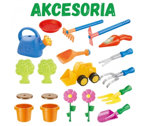 WOOPIE Stolik Wodny 2w1 Piaskownica 13 Akc.