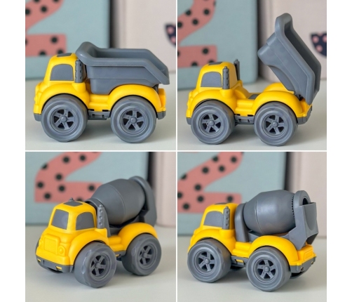 WOOPIE Laweta Zestaw 4w1 Pojazdy Budowlane