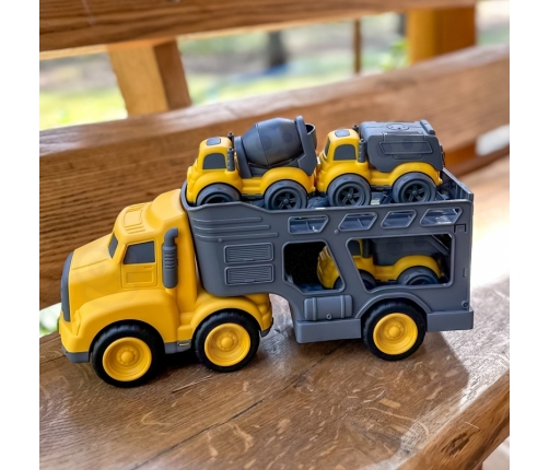 WOOPIE Laweta Zestaw 4w1 Pojazdy Budowlane