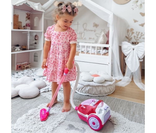 WOOPIE Odkurzacz dla Dzieci z Funkcją Wciągania Różowy