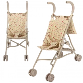 WOOPIE ROYAL Wózek Spacerówka Dla Lalek w Kwiatki