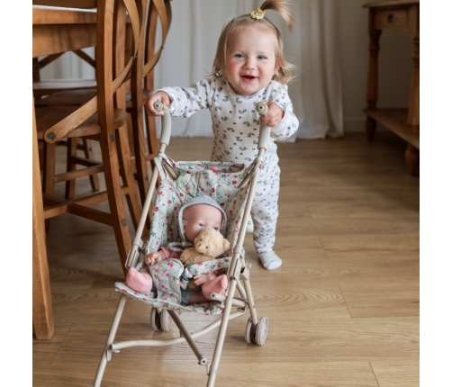 WOOPIE ROYAL Wózek Spacerówka Dla Lalek w Kwiatki