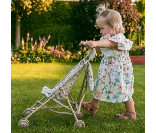 WOOPIE ROYAL Wózek Spacerówka Dla Lalek w Kwiatki