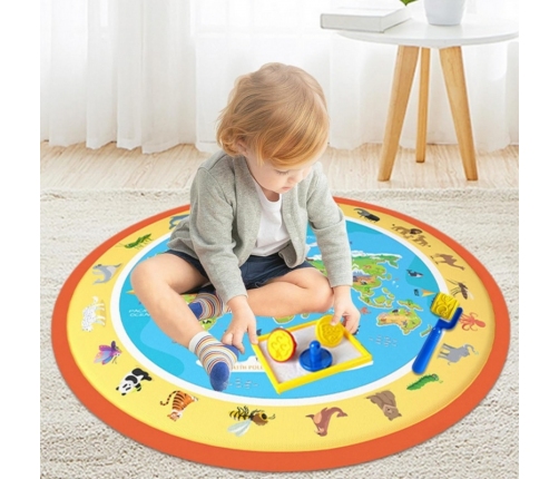 WOOPIE Magiczna Mata Wodna do Malowania Okrągła ZOO 23 el.