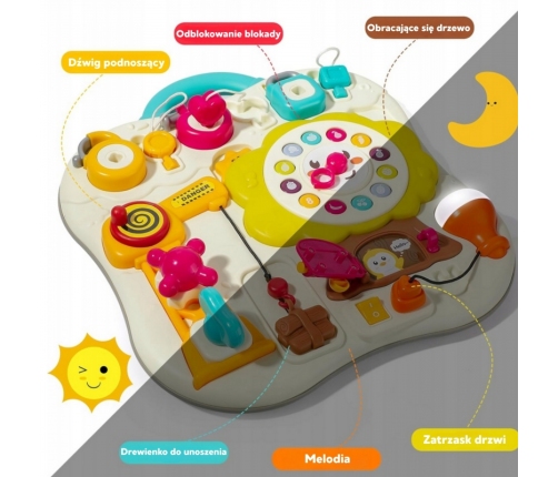 WOOPIE Edukacyjna Tablica Manipulacyjna Interaktywna dla Malucha