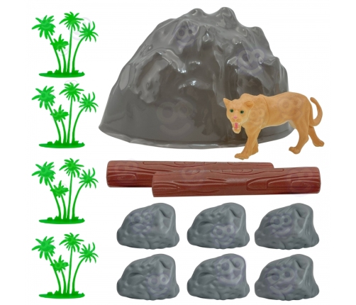 WOOPIE Zestaw Figurki Zwierzęta Safari 34 szt.