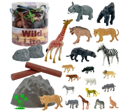 WOOPIE Zestaw Figurki Zwierzęta Safari 34 szt.