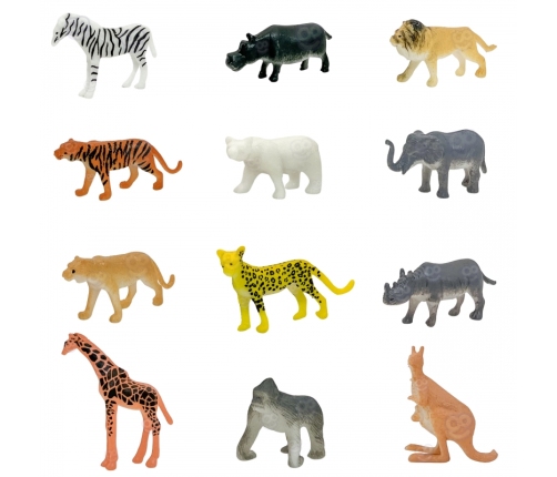 WOOPIE Zestaw Figurki Zwierzęta Safari 34 szt.