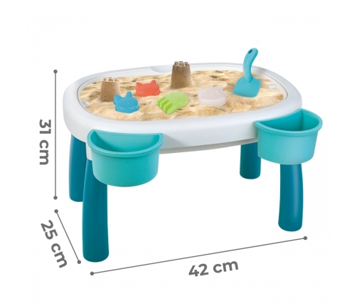 WOOPIE Stolik Wodny 2w1 Piaskownica 7 el.