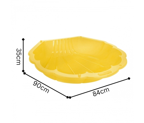 WOOPIE Piaskownica Muszelka Żółta Zamykana 2w1 Basen Suchy 1 szt.