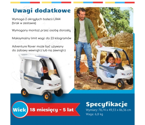 LITTLE TIKES Jeździk Cozy Coupe – Łazik Kosmiczny