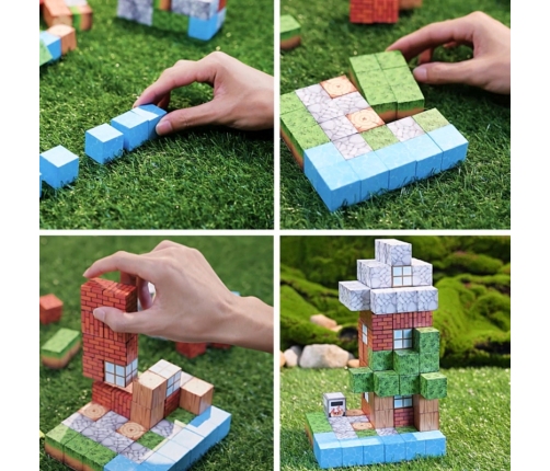 WOOPIE Klocki Magnetyczne Konstrukcyjne Świat Klocków 108 el.