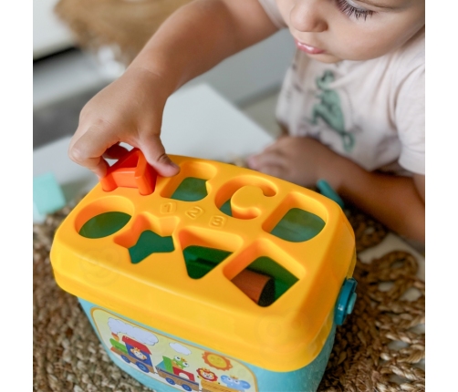 WOOPIE BABY Sorter 2w1 Skrzynka Walizka + Nauka Alfabetu i Kształtów