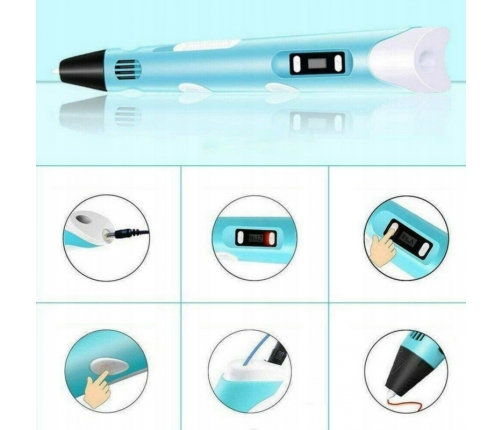 WOOPIE Długopis 3D Dla Dzieci Zestaw z Wyświetlaczem LED - Kreatywna Zabawa