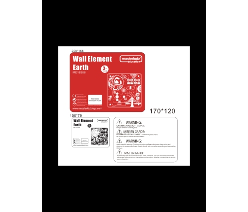 MASTERKIDZ Tablica Edukacyjna Ziemia Montessori