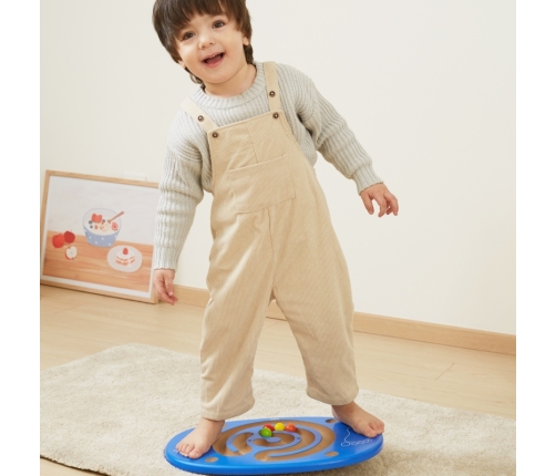 VIGA Sensoryczna Drewniana Deska do balansowania z labiryntem