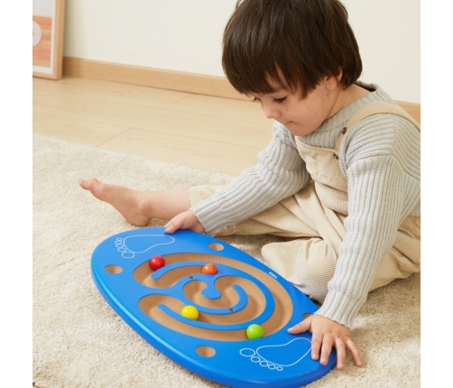 VIGA Sensoryczna Drewniana Deska do balansowania z labiryntem