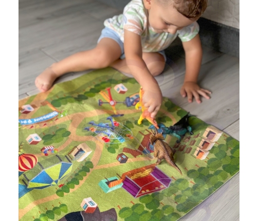 WOOPIE Zestaw Figurki Dinozaury 16 el. + Mata + Kuferek